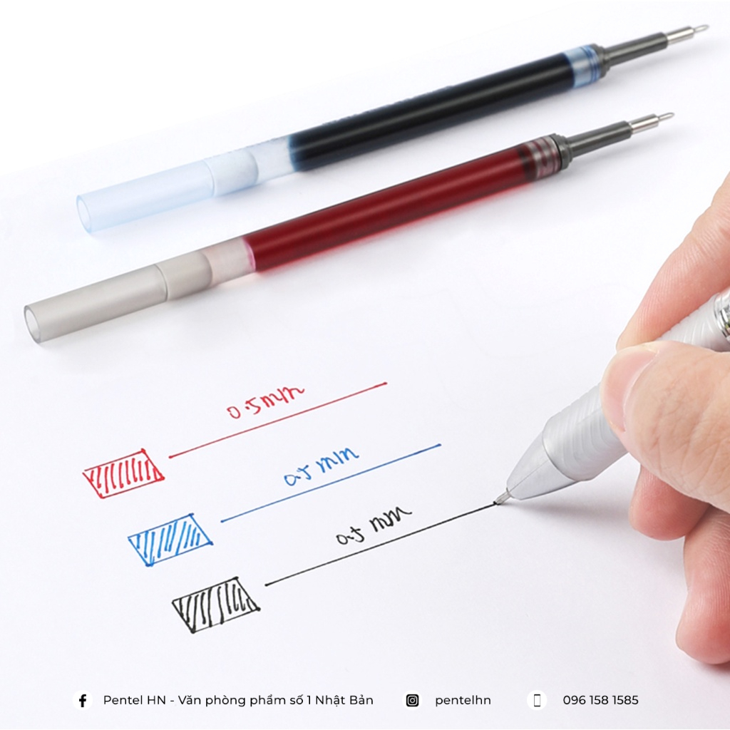Bút Gel Pentel Kawaii Nhật Bản BLN75KW  Ngòi 0.5mm -  Trơn Mượt Siêu Nhanh Khô, Phong Cách Nhật Bản Độc Đáo Lạ (từ KW23 đến KW28)