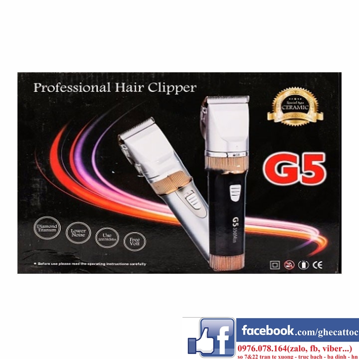 Tông Đơ Cắt Tóc G5 2 Pin Giá Rẻ