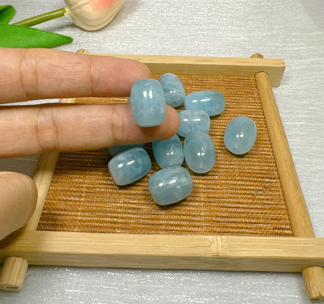 ☎ chuyên sỉ -hạt đá lu thống aquamarine ngọc xanh biển tự nhiên , làm vòng tay , làm vòng handmade cao cấp
