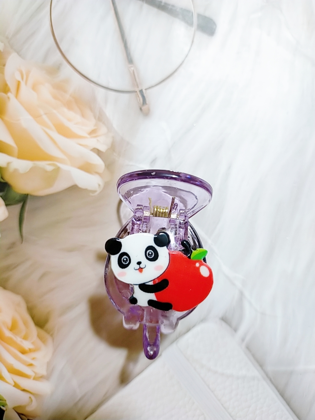 Kẹp tóc càng cua 3 răng trong suốt