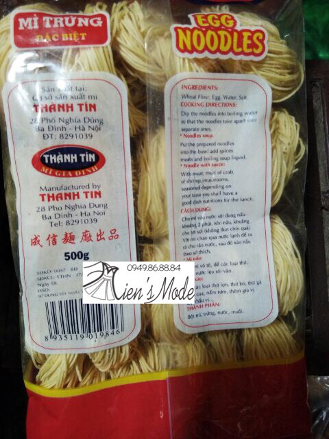 500gr Mì trứng ( mì xào)
