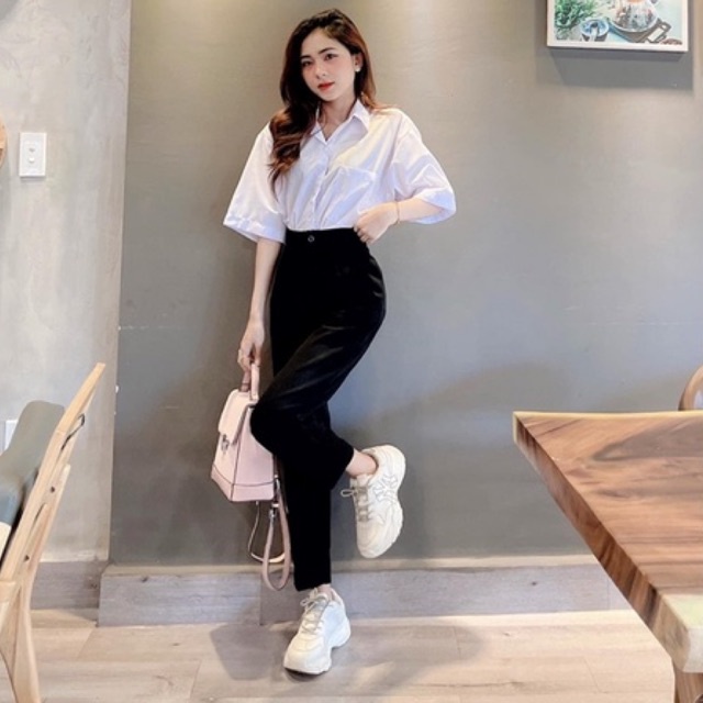 Quần Baggy Cạp Cao Sary05 Siêu Tôn Dáng