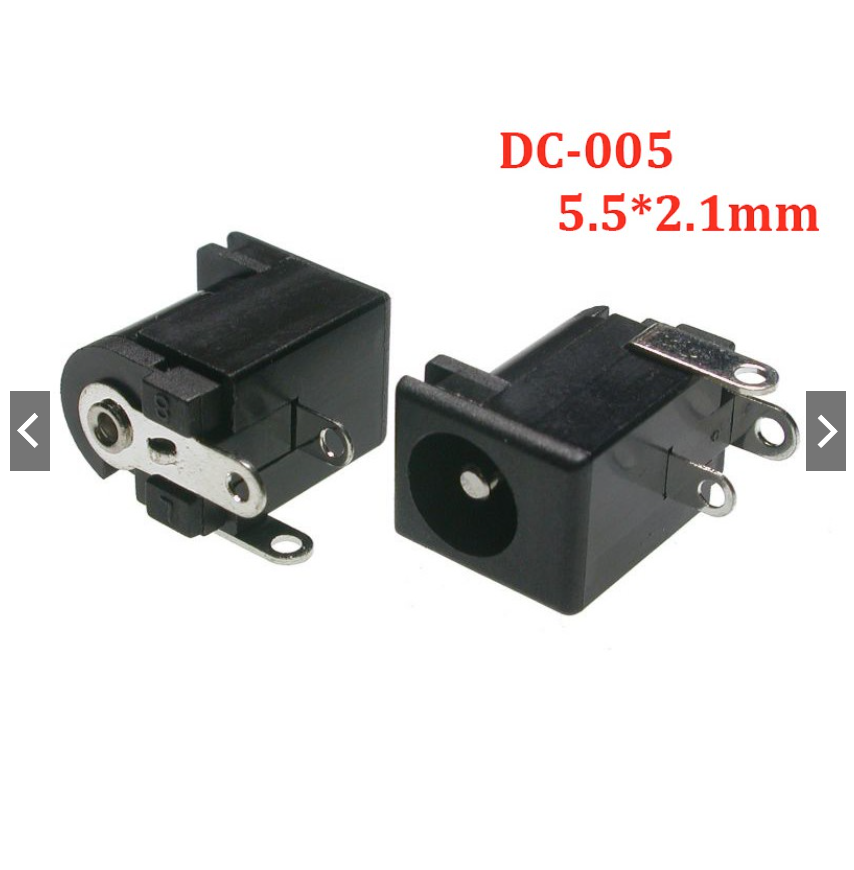 Đầu cắm nguồn dc cái 5.5*2.1mm
