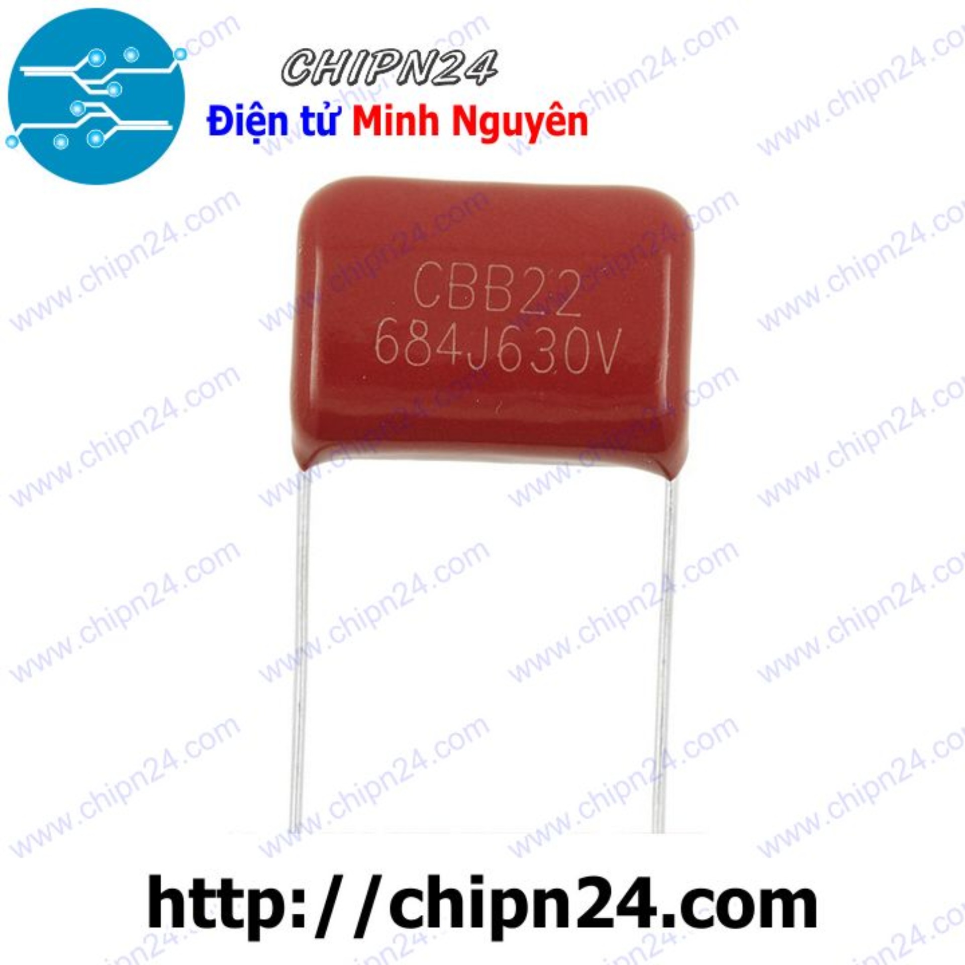 [5 con] (G54) Tụ CBB 630V 684J 684 (0.68uF) 20mm