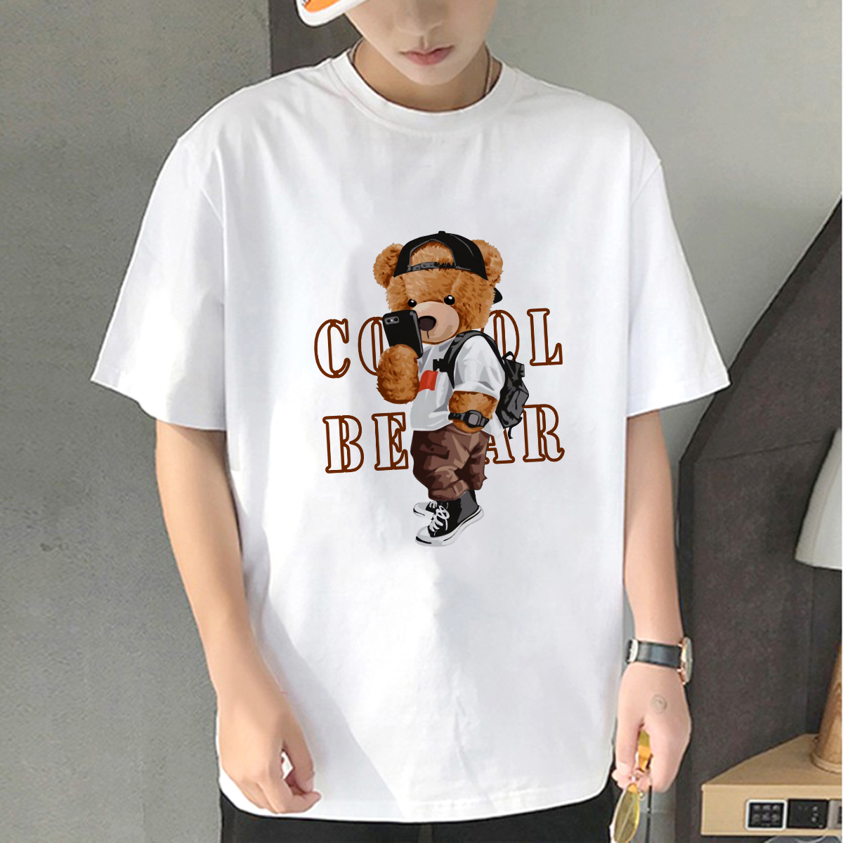 (HCM-HOT SALE) Áo Thun UNISEX FREESIZE Tay Lỡ "In Hình BEAR"