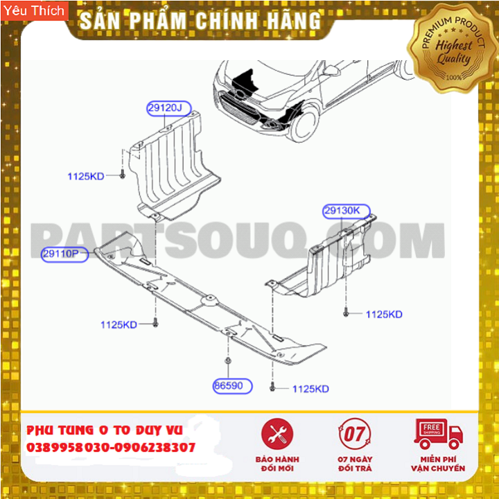 chắn bùn gầm hyundai i10 grand