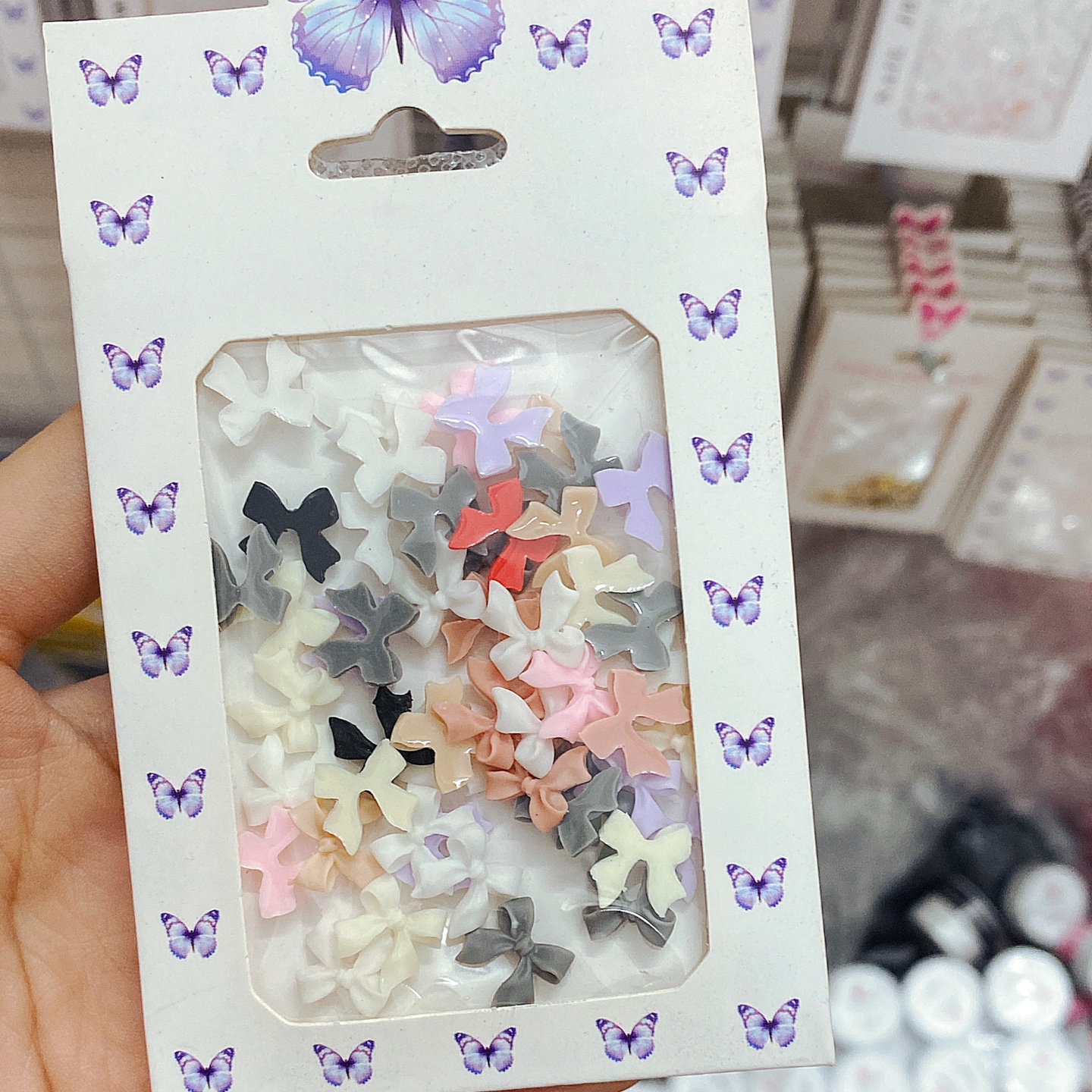Charm nơ phụ kiện đính móng - mini nails