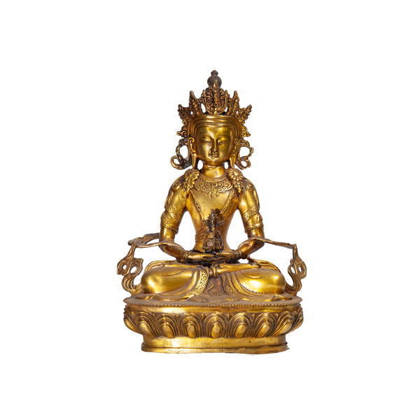Vô lượng thọ 30cm đồng trơn tượng phật