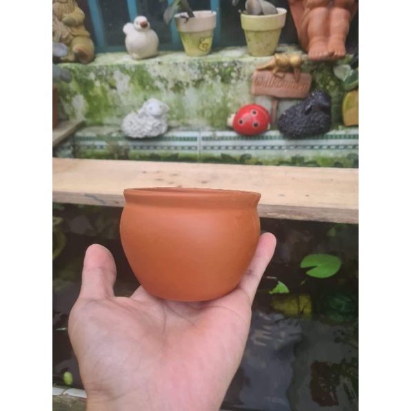 Chậu đất nung Bình Dương lu mini m8 x c6