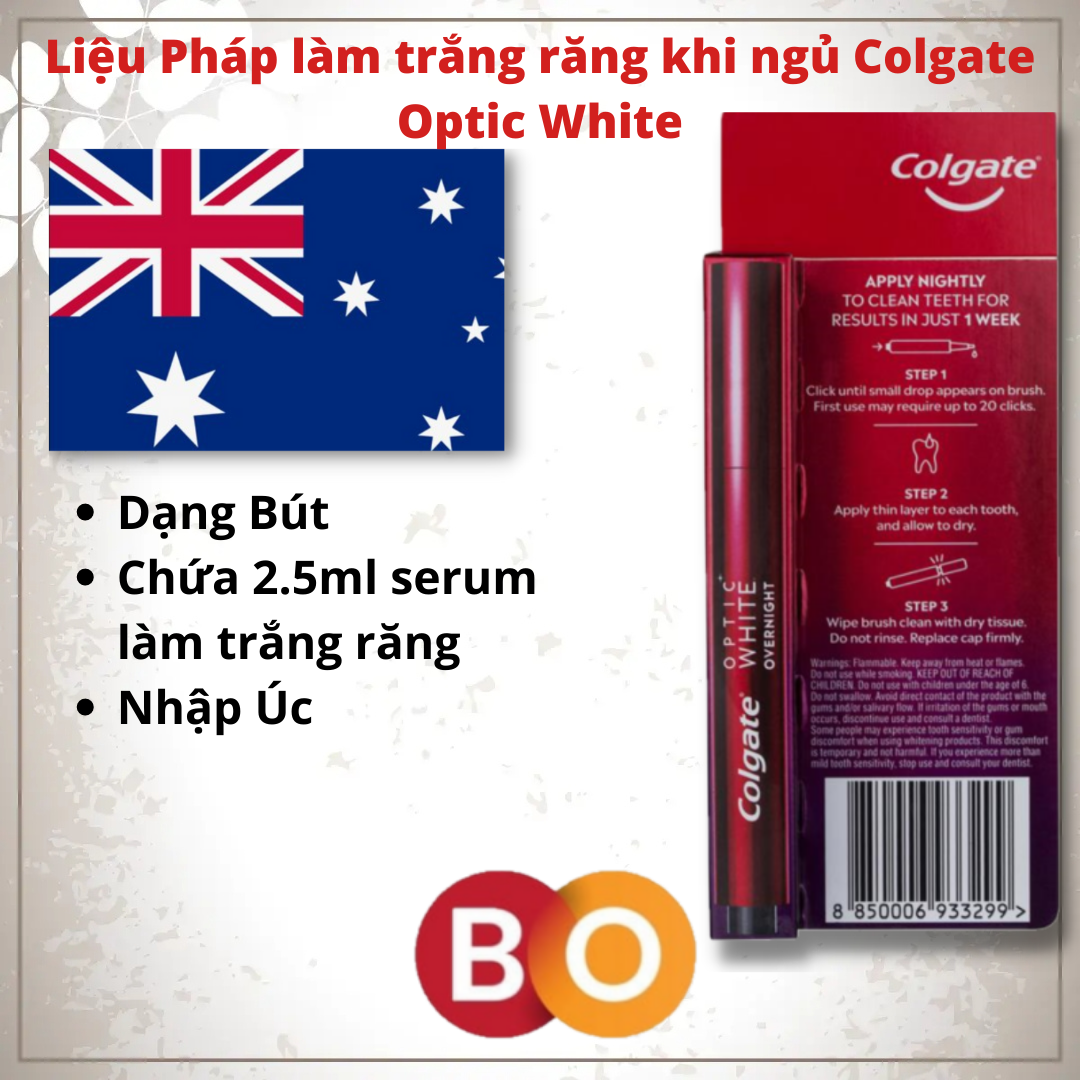Liệu Pháp Làm Trắng Răng Khi Ngủ Colgate Optic White