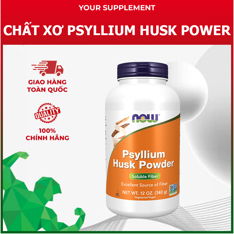 Chất Xơ Now Psyllium Husk Powder - 340gr