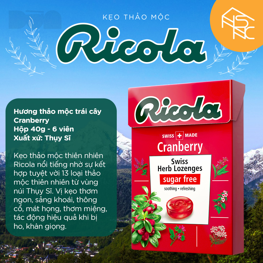 Ricola Kẹo thảo mộc 40G