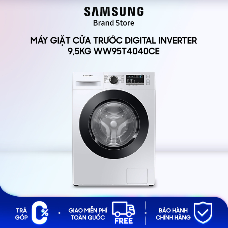 [TRẢ GÓP 0%] Máy giặt cửa trước Samsung Digital Inverter 9,5kg (WW95T4040CE) chính hãng
