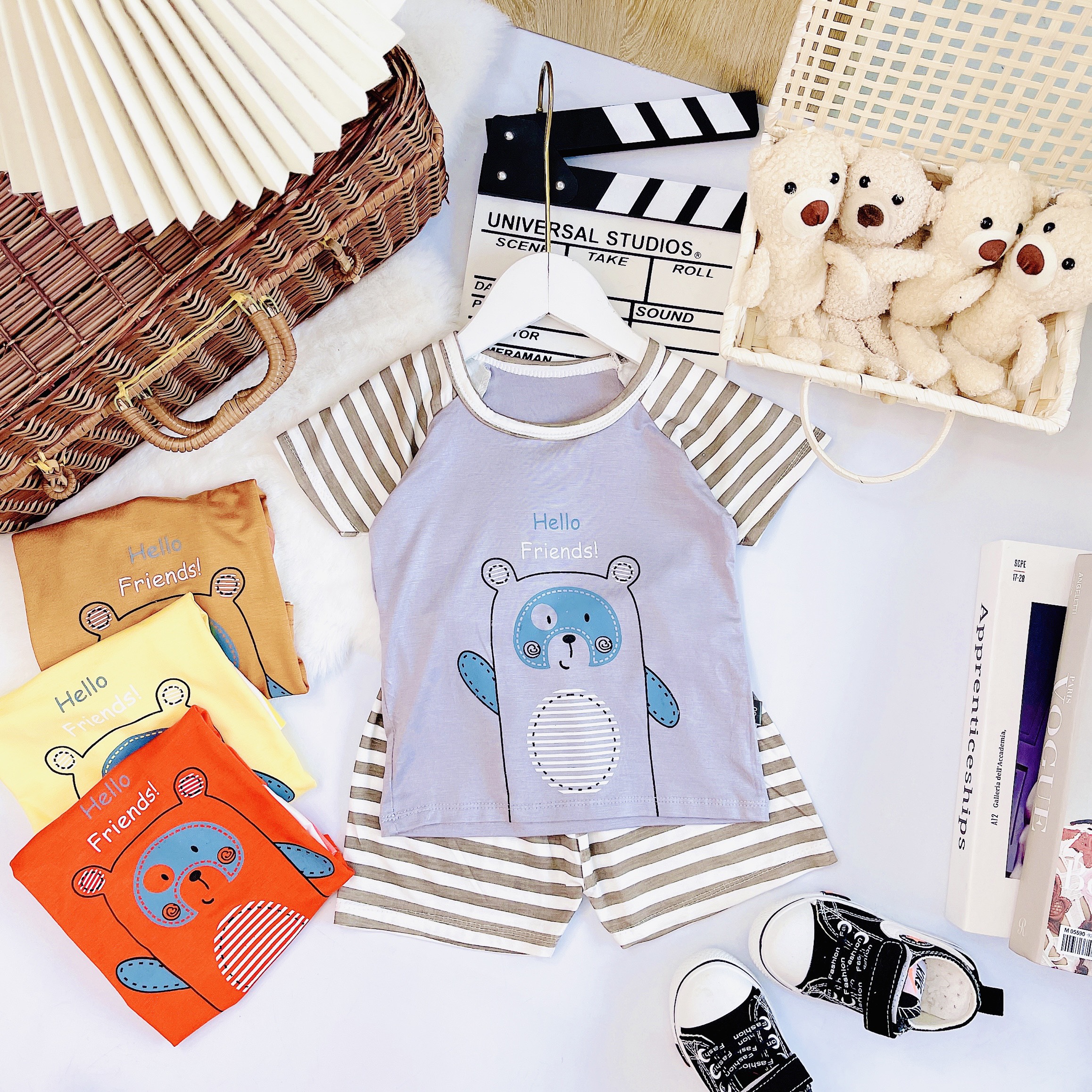 ( 5-15kg) Set thun lạnh Minky Mom cho bé trai bé gái