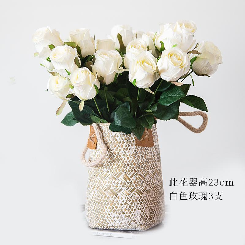 [Qimo] Hoa Hồng Bó Hoa Hoa Giả, Phòng Khách, Bàn Trà Bàn Ăn Cao Cấp Trang Trí Giả Cắm Hoa Hiện Đại Hôn Lễ Hoa Nghệ Thuật