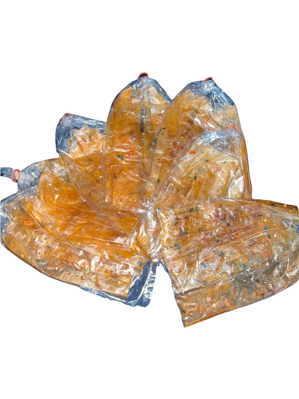 Wholesale 50 Sticky Rice Paper Rolls Filled with Fried Shrimp and Fried Onions