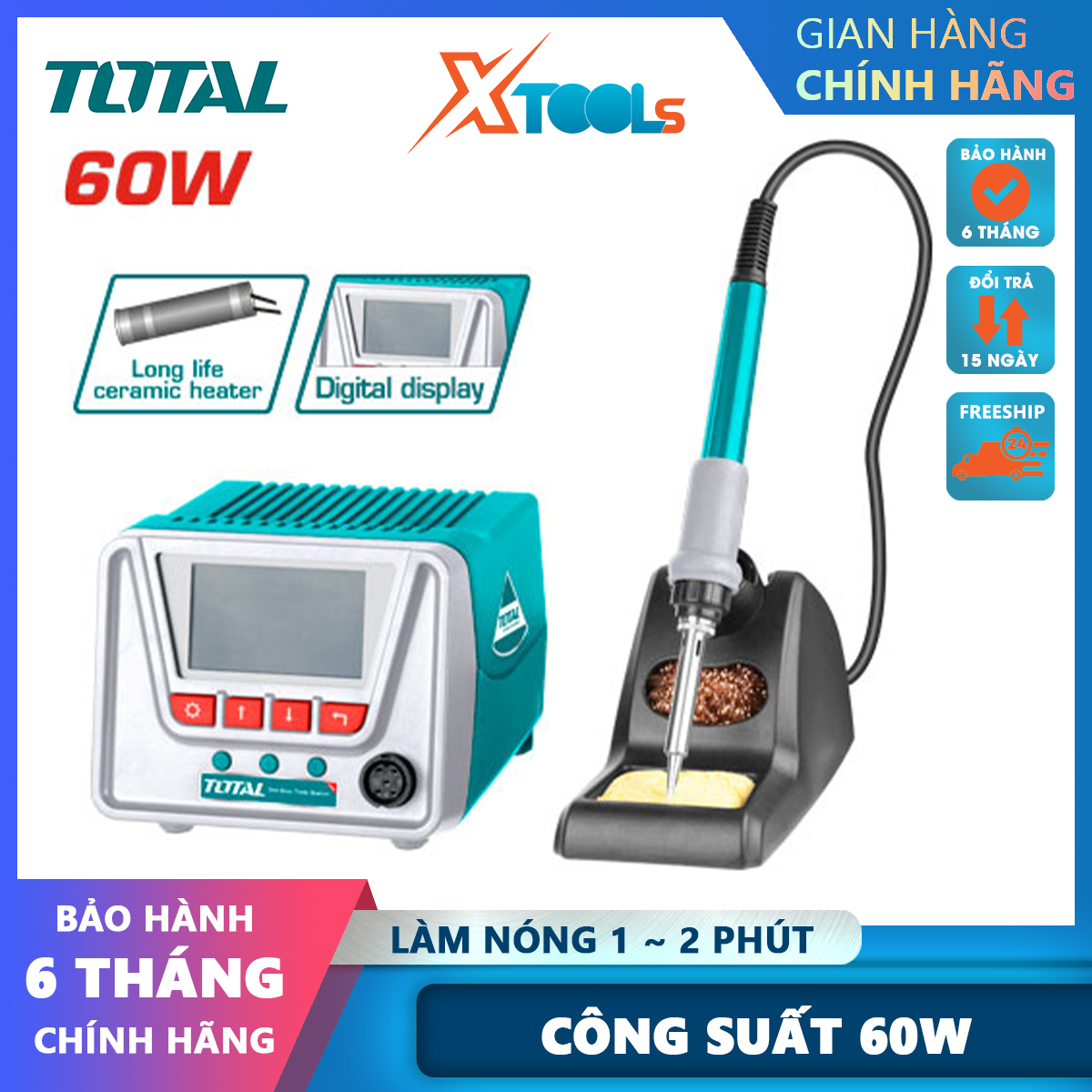 Total tet160923 soldering iron with thermal stability machine