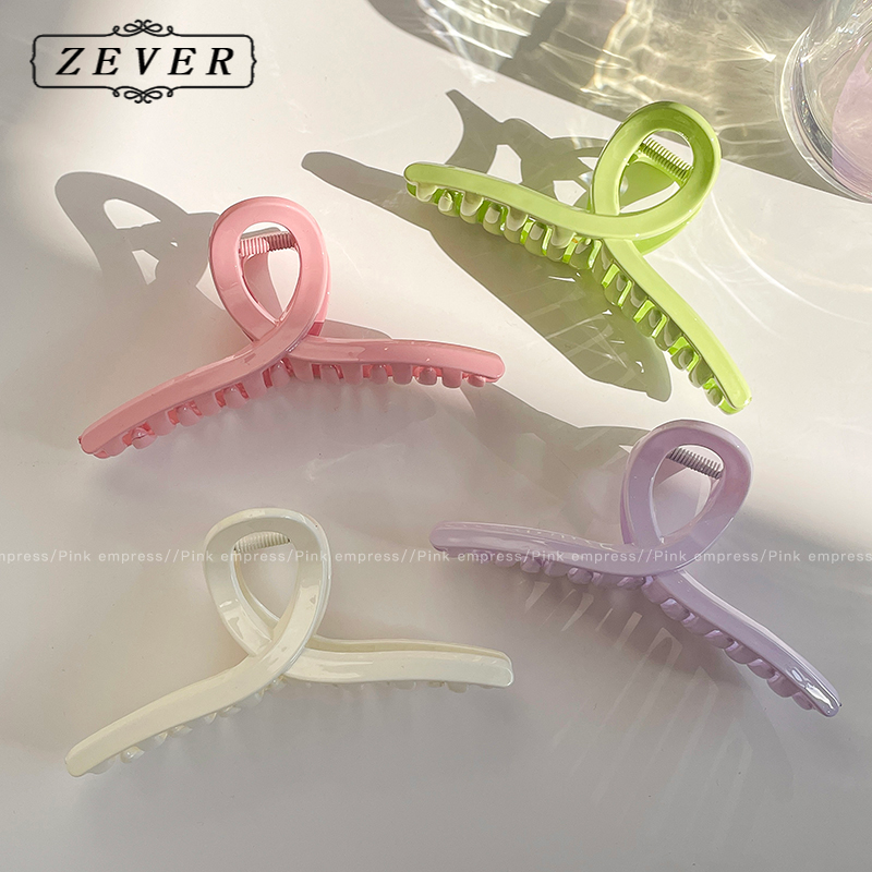 【ZEVER】Mới 2023 kẹp tóc màu kẹo đơn giản kẹp tóc lớn
