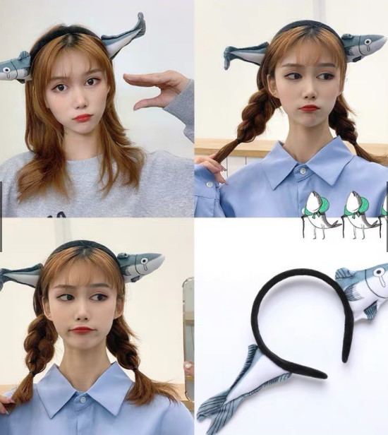 Bờm cài tóc hình tôm cua cá