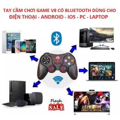 Tay Cầm Chơi Game V8 Có Bluetooth Cho Smartphone, PC, Laptop, Android, IOS, Windows 2020