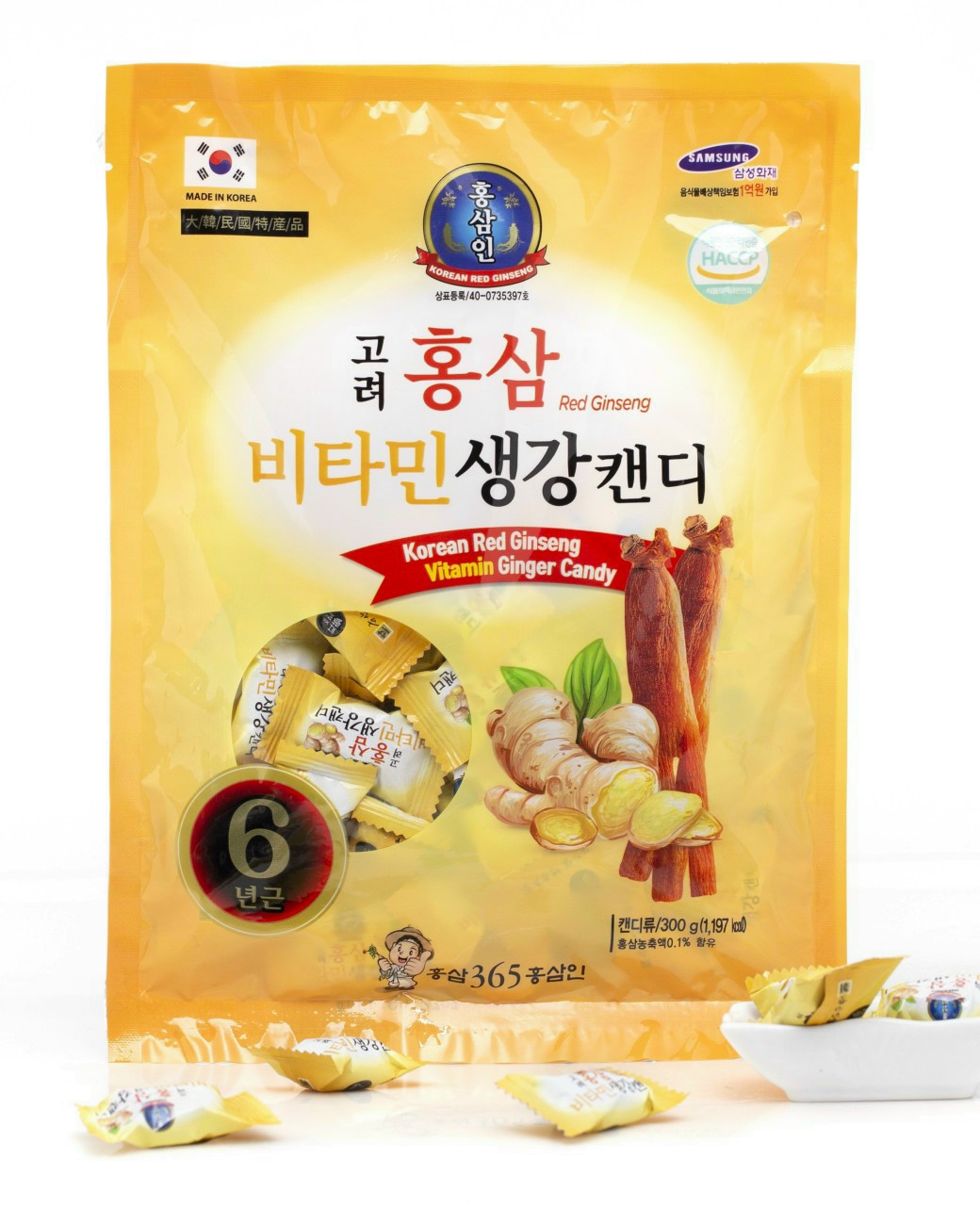 KẸO QUẾ VÀ GỪNG HÀN QUỐC GÓI 200G