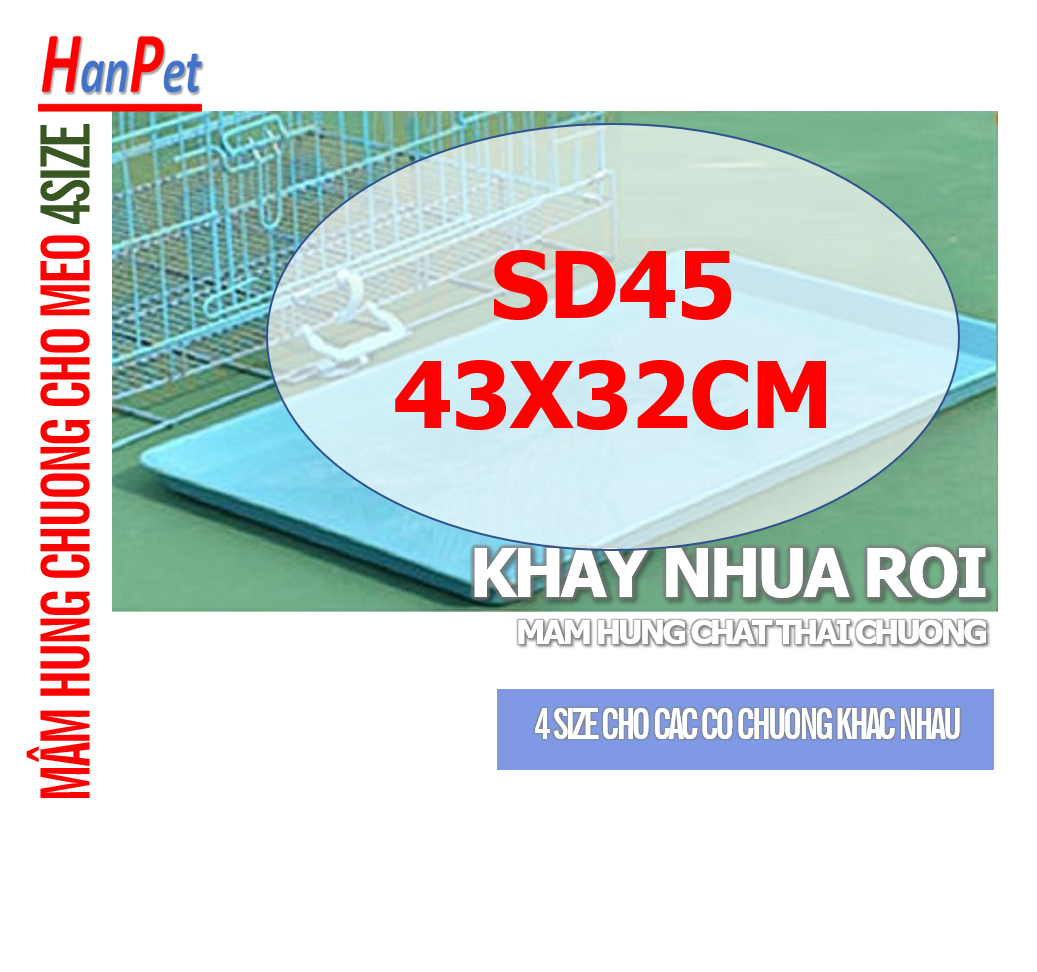 STVX-Mâm hứng chuồng- Khay hứng chất thải thú cưng dạng khay vệ sinh chó mèo 4 kích thước