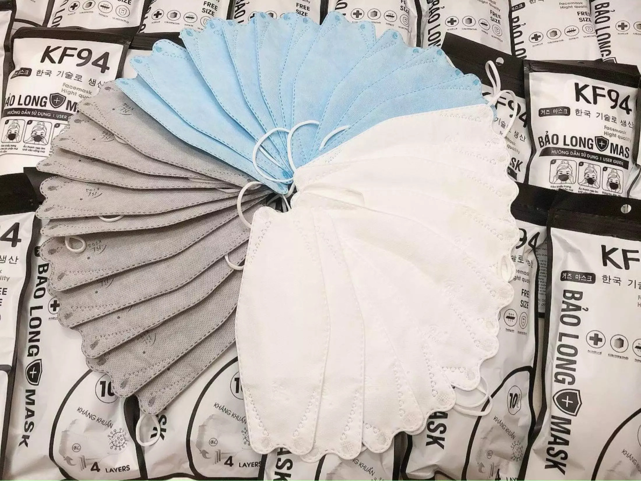 [1 thùng 300 cái] Khẩu trang KF94 Bảo Long