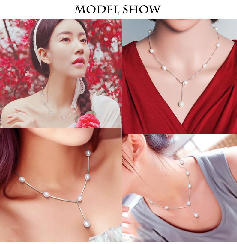[HCM] Dây chuyền bạc , phối ngọc trai thật  style Hàn Quốc
