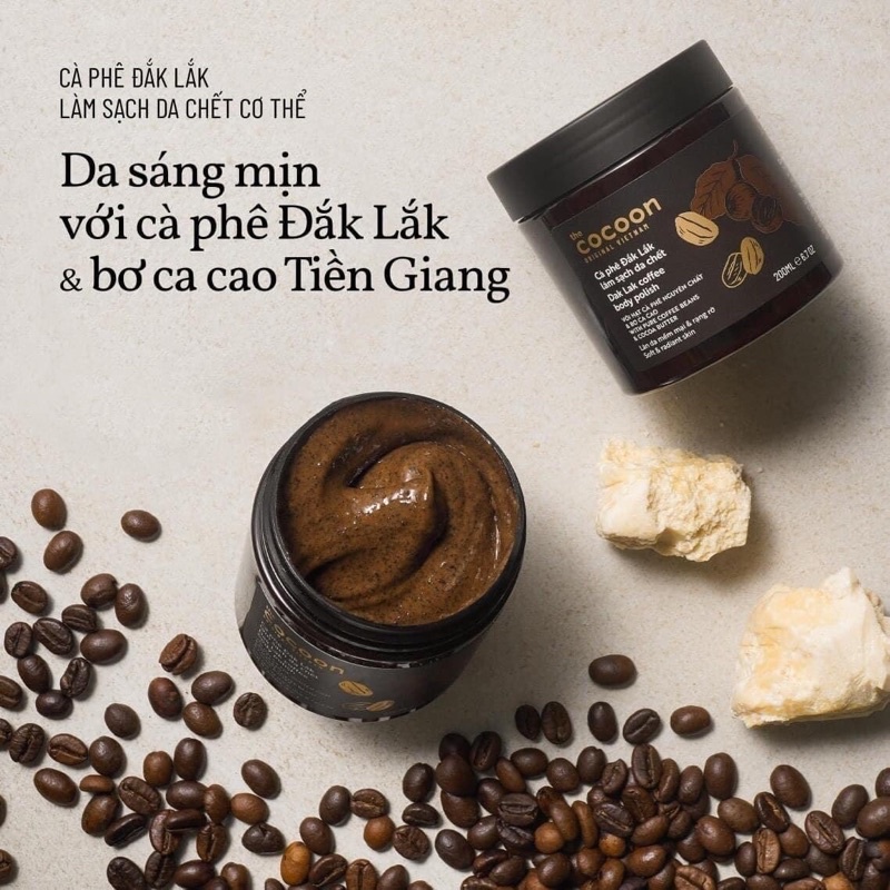 TẨY DA CHẾT CÀ PHÊ ĐẮK LẮK COCOON