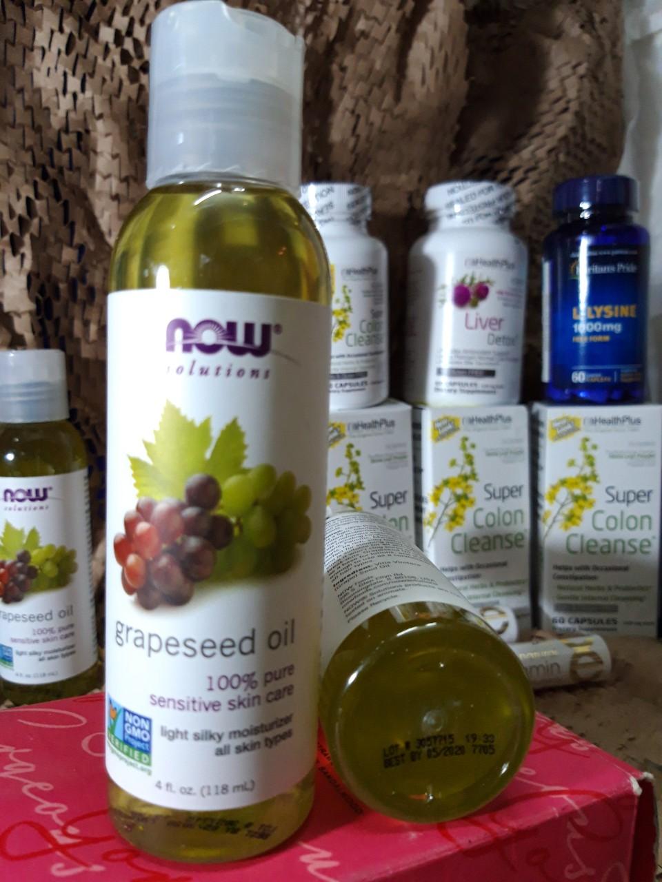 [HCM]Now Solution Grape seeds oil Dầu hạt nho 118ml