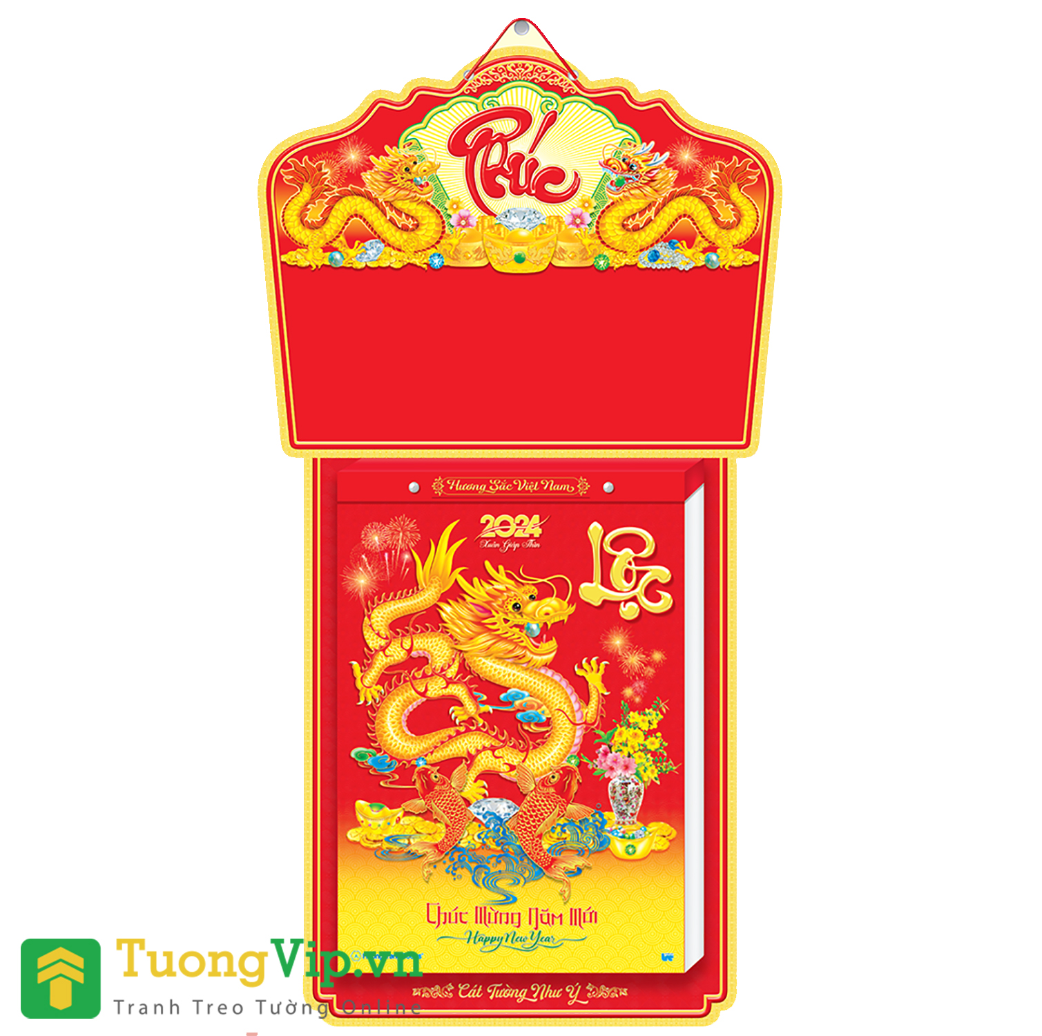 Lịch treo tường - lịch tết 2024 tường vip