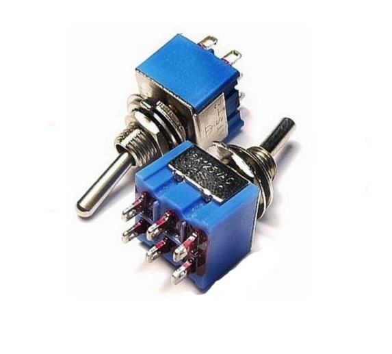 Công tắc gật gù, công tắc gạt 3 chân, 6 chân 2 vị trí, 3 vị trí MTS-102, MTS-202, MTS-203 (phi 6mm)