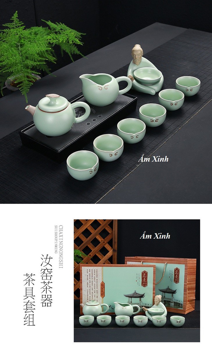 Bộ ấm trà sứ Tiên Ông