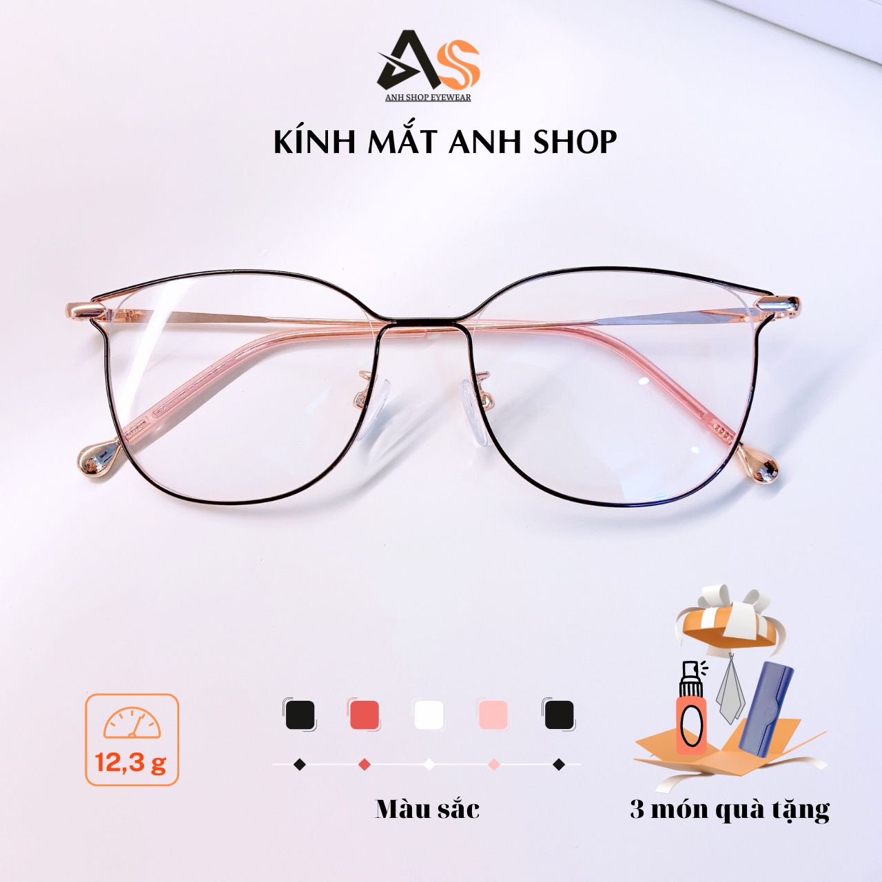 [3-5/8 Hoàn Tiền 25%] Kính mắt mèo nam nữ thời trang 72835A