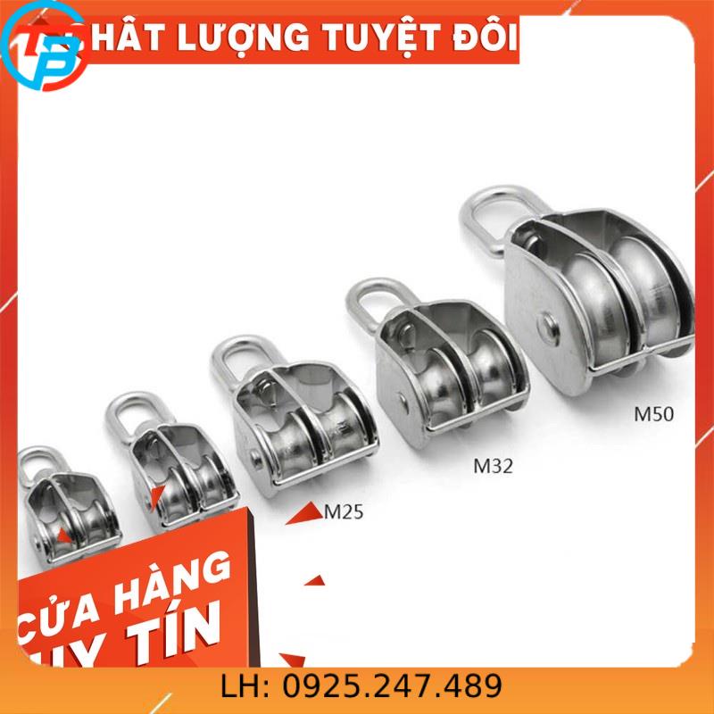 Ròng rọc inox 304 đơn và đôi - cáp thép thái bình vina.