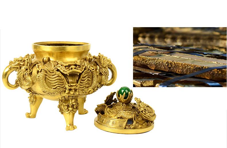 Đỉnh trầm rồng trầu ngọc(lư hương, trầm hương, đồ thờ, đồ đồng)