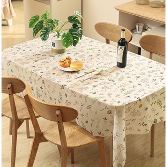 Khăn trải bàn decor nhựa PVC không thấm nước lót bàn ăn MẪU HOA QUẢ ABB12