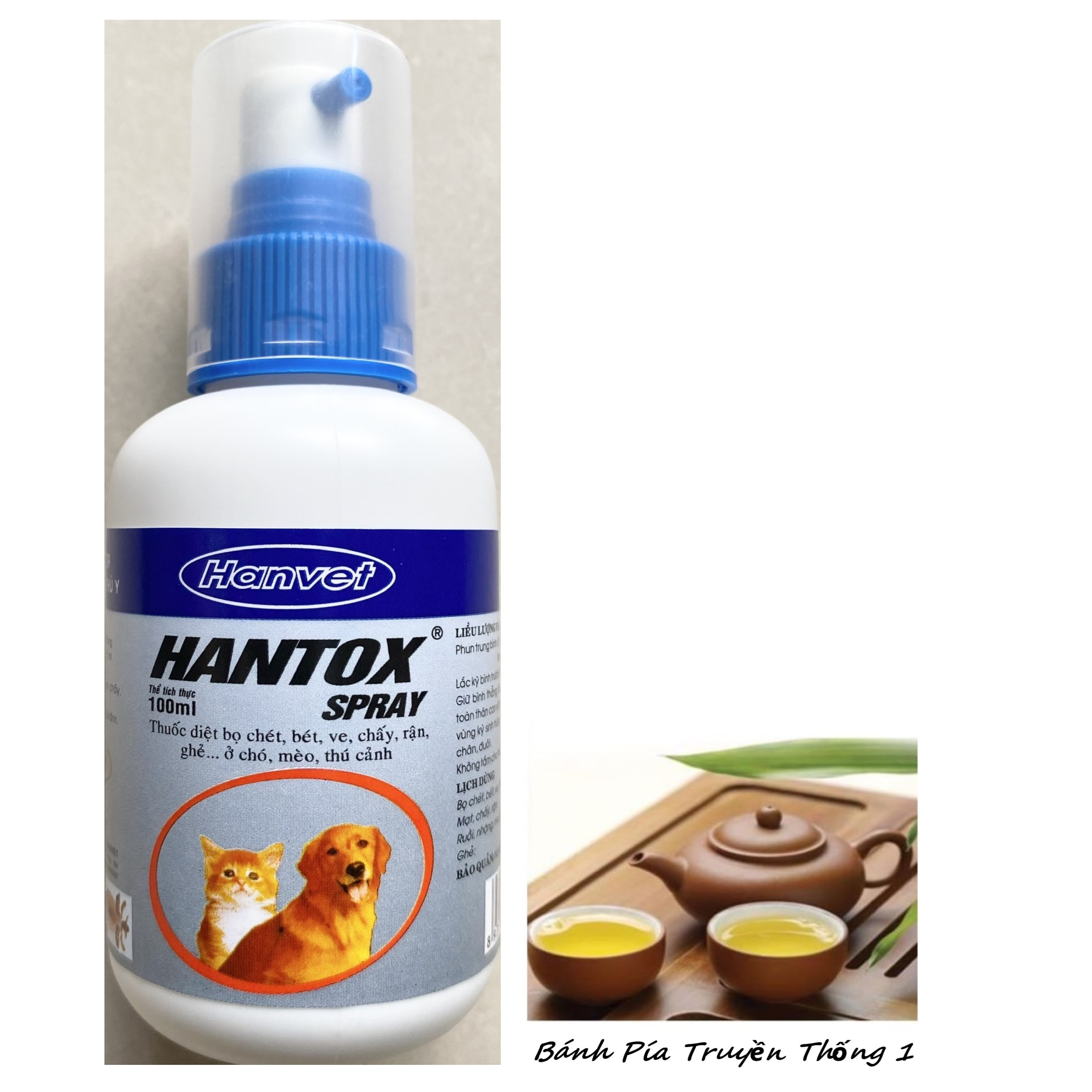 Hantox spray - dạng xịt trừ côn trùng trên chó & mèo - #067b# 100ml
