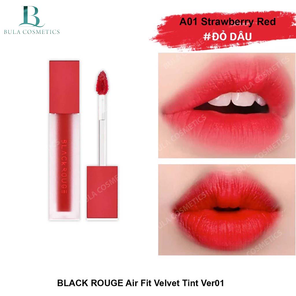 Son Kem Lì Black Rouge Air Fit Velvet Tint, Son Kem Lì Hàn Quốc Lên Màu Chuẩn
