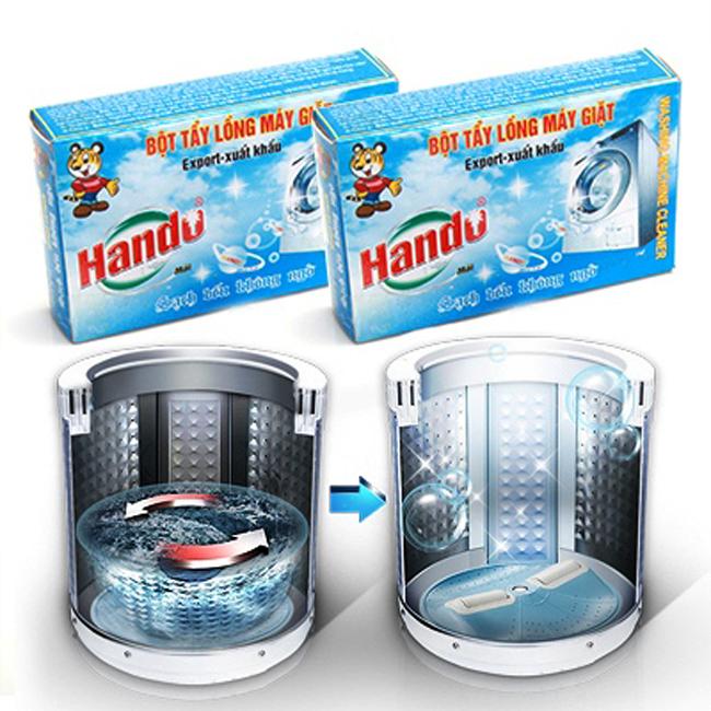 Bộ 2 hộp 4 gói tẩy lồng máy giặt hando gt031