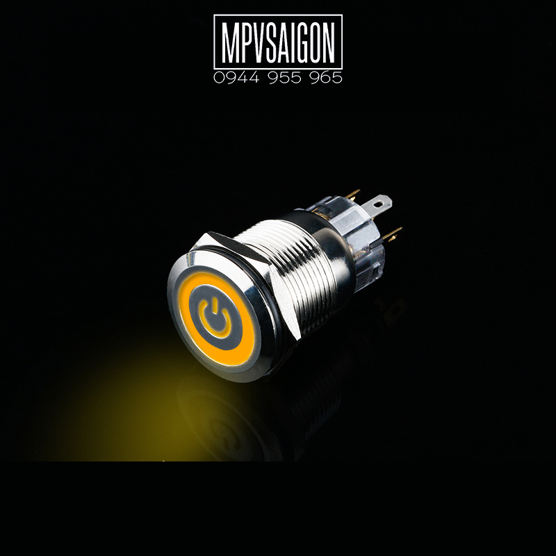 Công tắc 19mm LED nguồn/ MPVSAIGON – 19mm LED latching push button switch (Power sign)