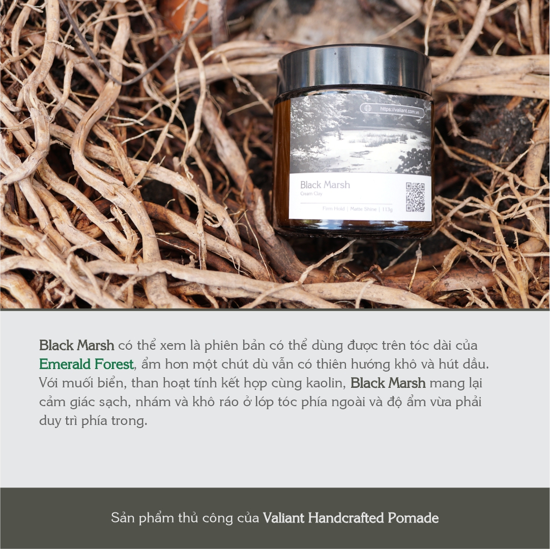 Sáp vuốt tóc Valiant - Black Marsh - Cream Clay - 113g