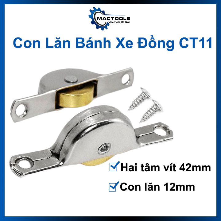 Bánh xe ròng rọc, con lăn trượt cửa tủ CT11 mạ đồng khung thép | Lazada.vn
