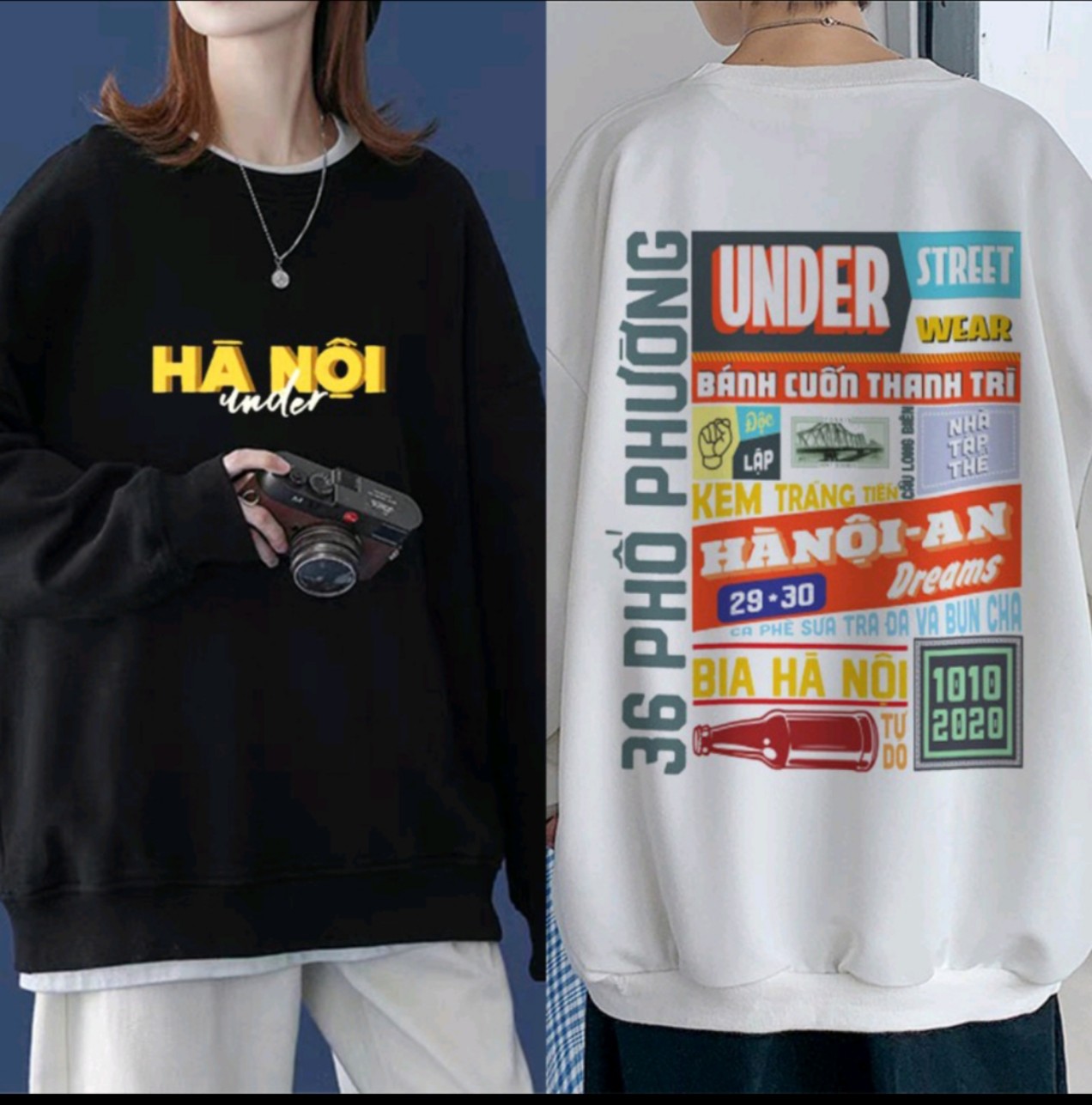 Sét áo đôi hoodie hà nội 36 phố phường siêu hót