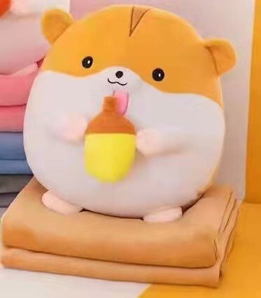 Bộ Chăn Gối Văn Phòng Hình Chuột Hamster Ghome
