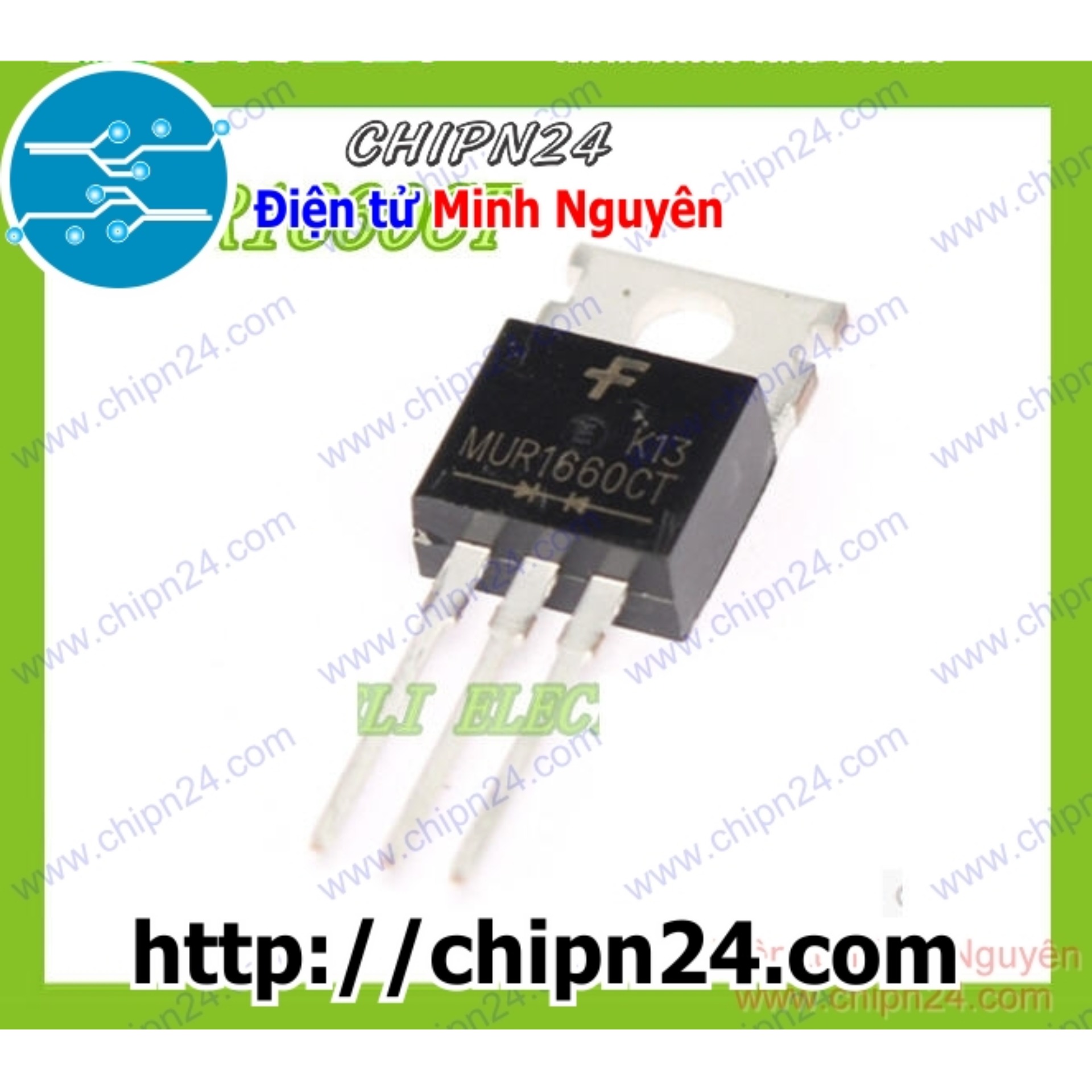 Diode mur1660ct to-220 16a 600v