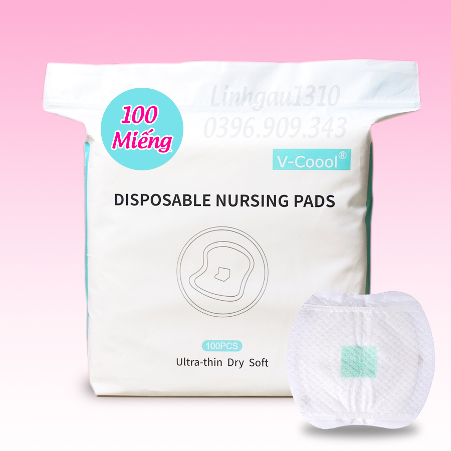 Miếng lót thấm sữa Vcool bịch 100 miếng