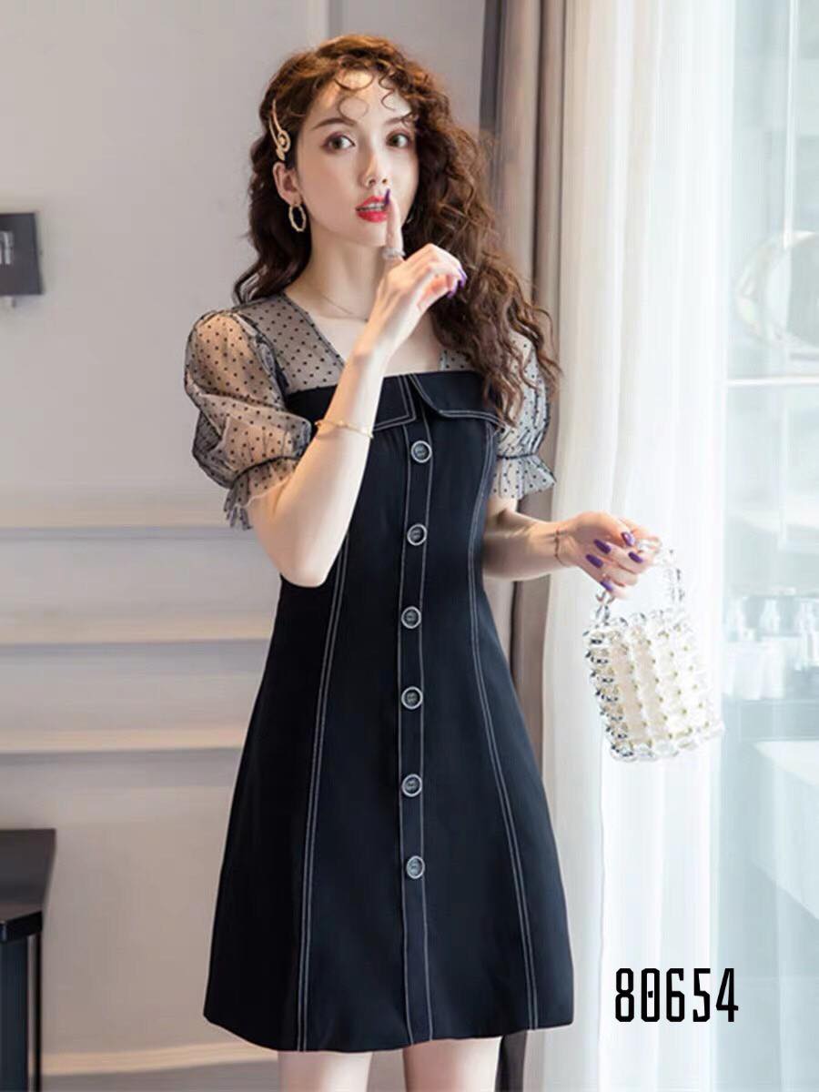 [HCM]ĐẦM XÒE PHỐI LƯỚI KÈM THẮT HOA SIÊU ĐẸP