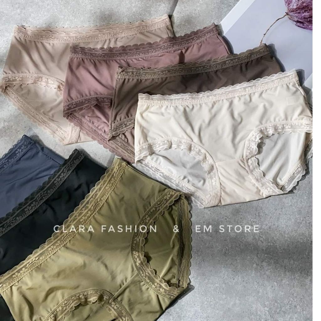 Set 5 quần lót nữ thun lạnh viền ren freesize q62