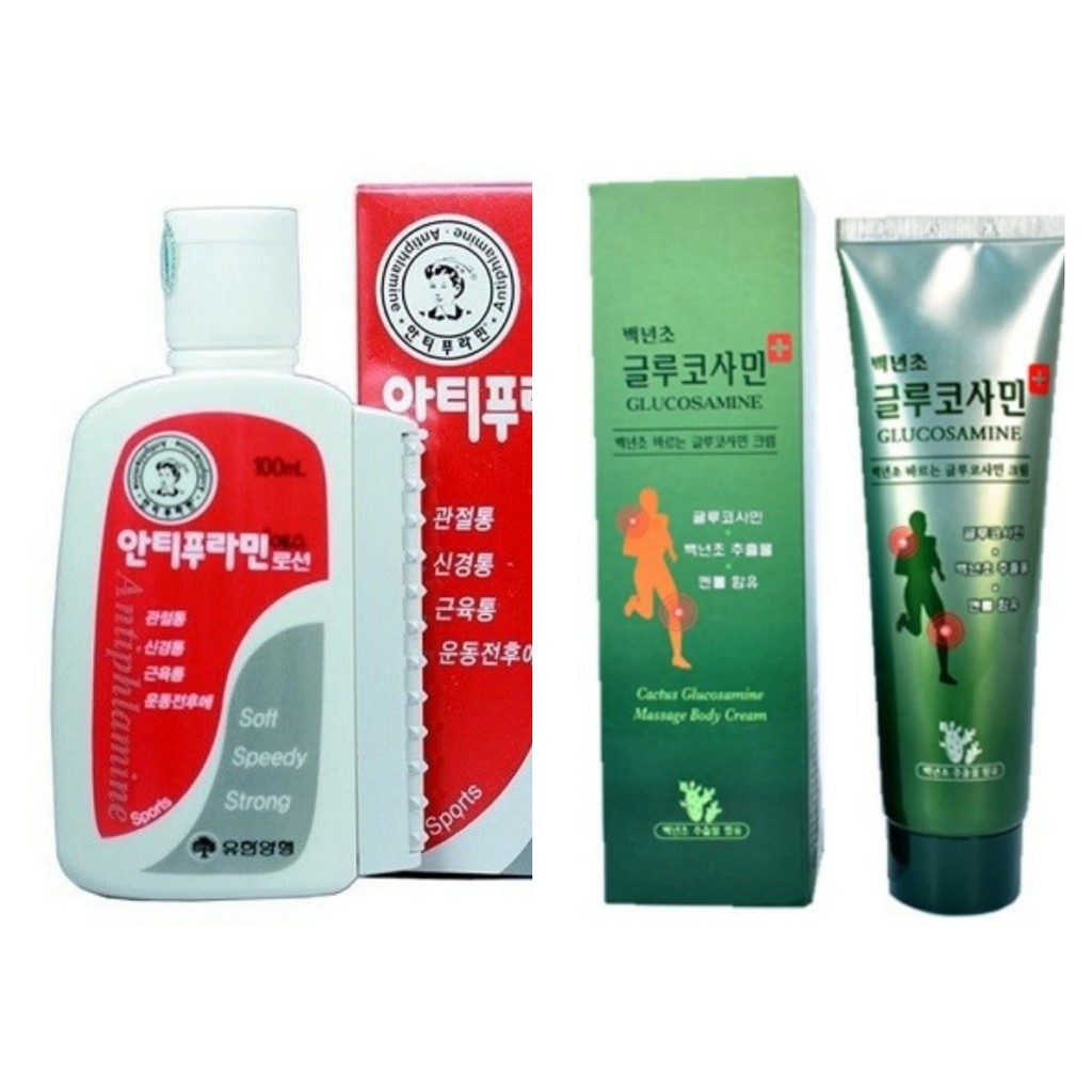 Bộ dầu nóng xoa bóp massage 100ml và dầu lạnh xoa bóp glucosamine 150ml hàn quốc